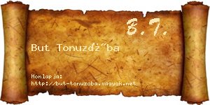 But Tonuzóba névjegykártya